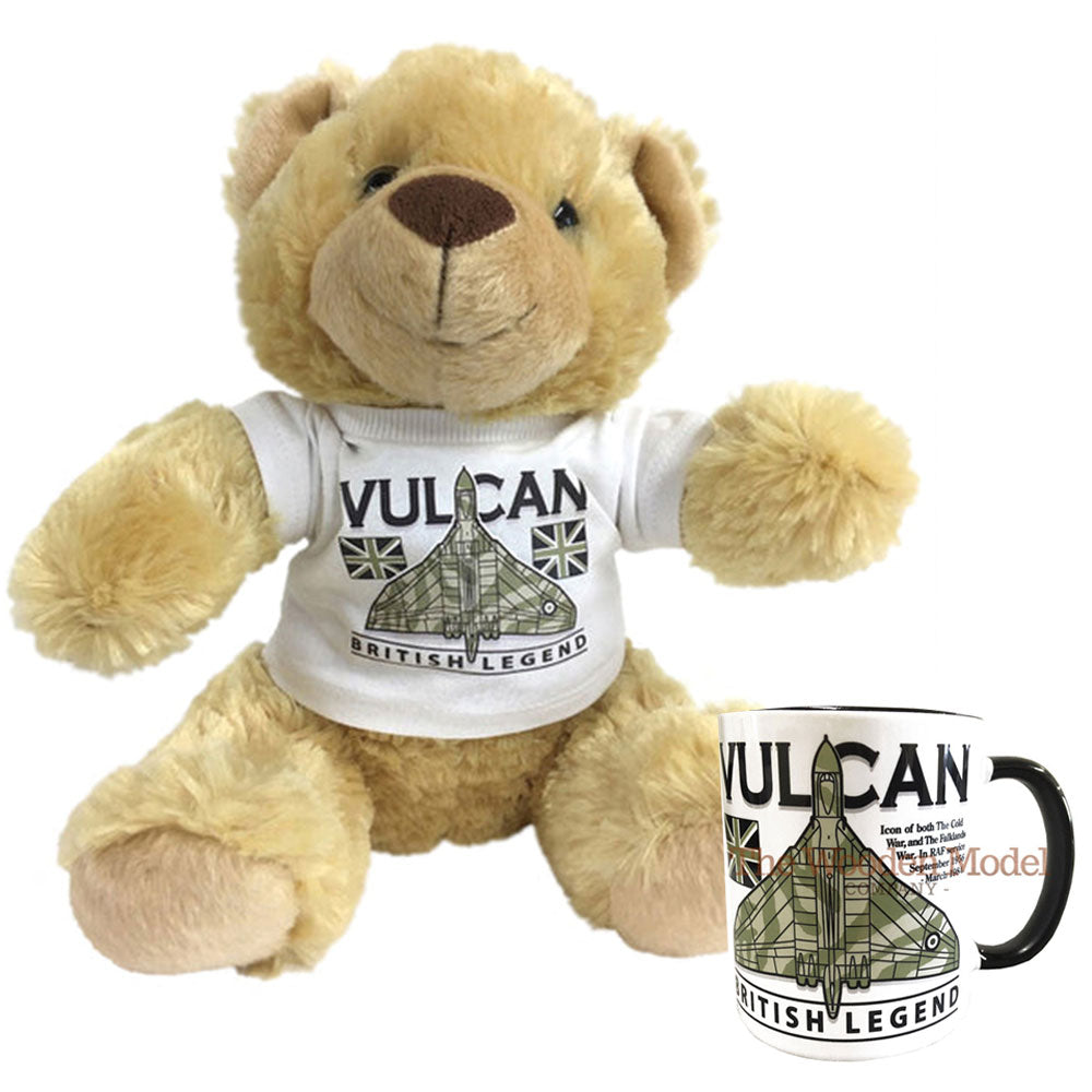 Avro Vulcan RAF Cold War Bomber Aircraft Teddy Mug Bundle