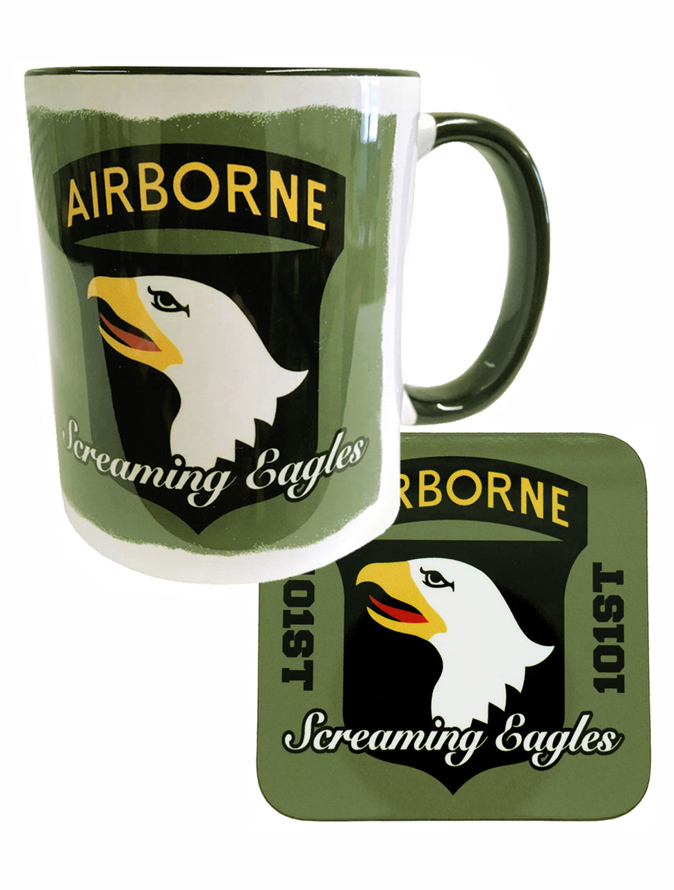 101st Airborne Screaming Eagle US Army Mug Coaster