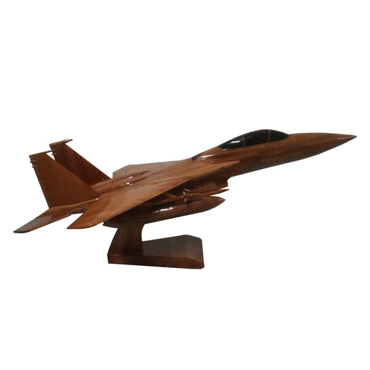 McDonnell Douglas F-15 Eagle USAF Israeli Air Force IAF Royal Saudi Air Forces Tactical Fighter Aircraft Wooden Executive Desktop Model.