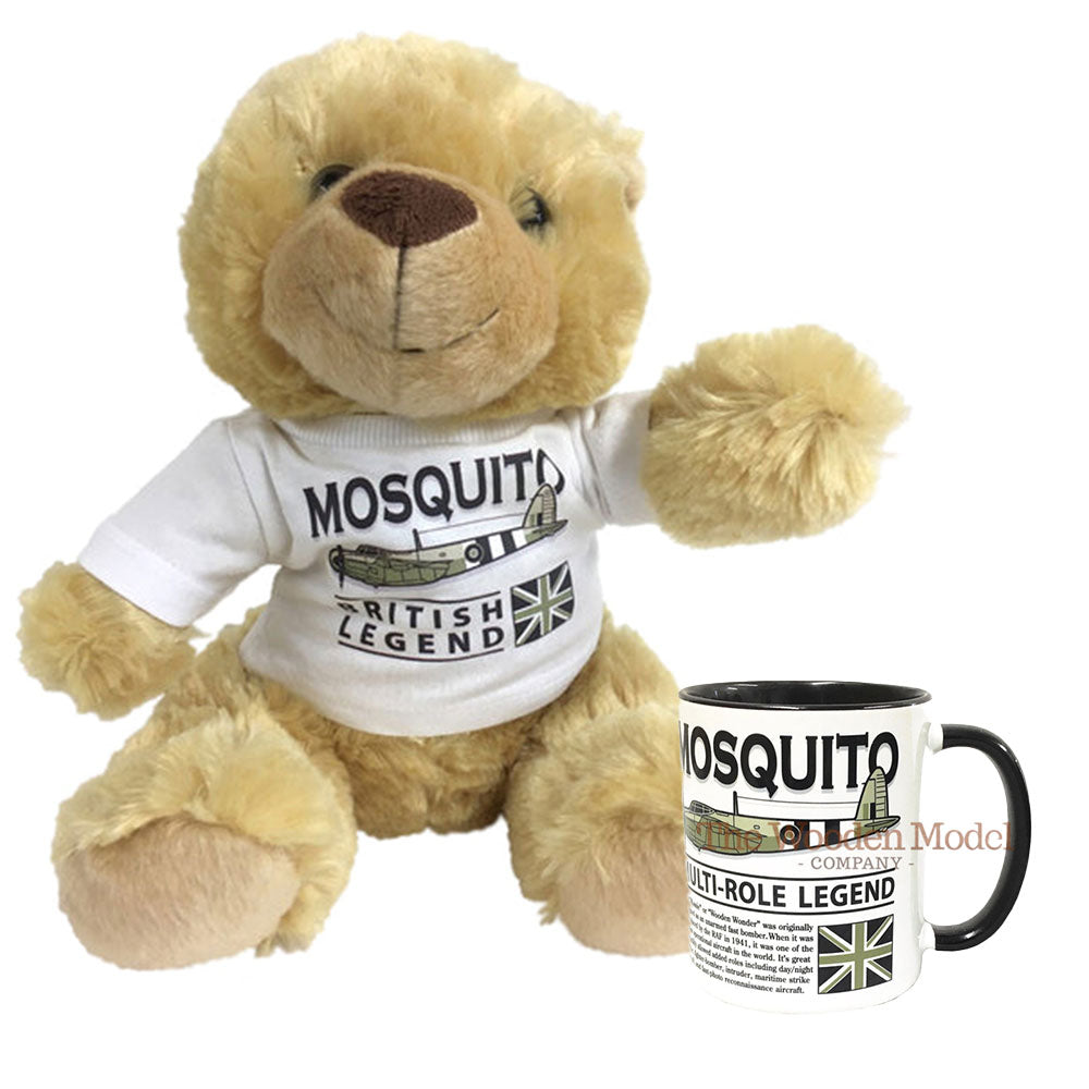 de Havilland DH 98 Mosquito RAF WW2 Aircraft Teddy Mug Bundle