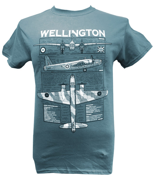 Vickers Wellington  RAF WW2 Medium Bomber Blueprint T-shirt