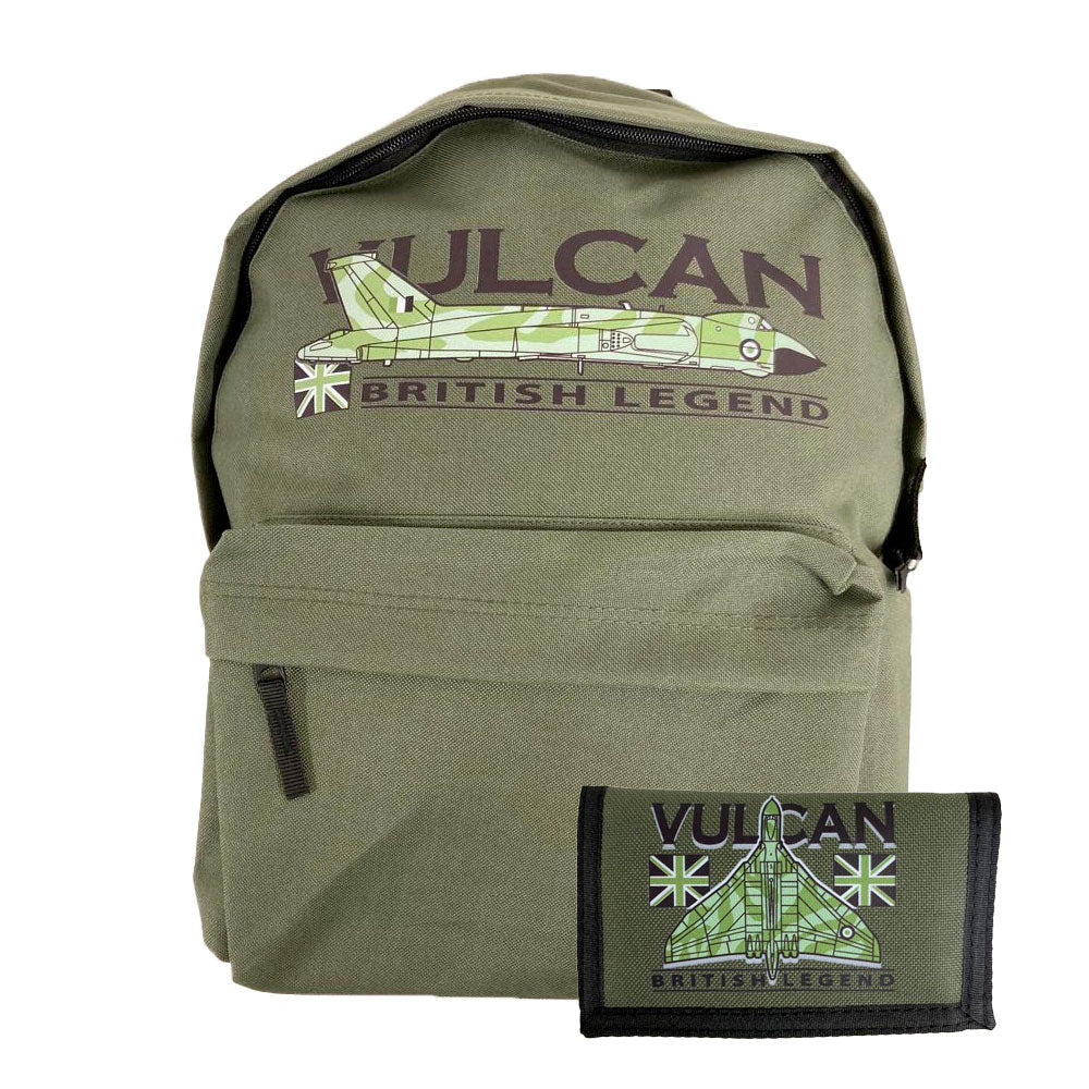Avro Vulcan RAF Nuclear Bomber Aircraft Wallet Backpack Bundle