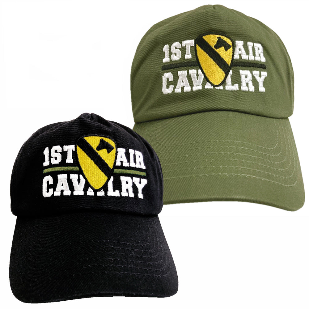 1st Air Cavalry Division US Army Vietnam Embroidered Black Green Adjustable Baseball Cap