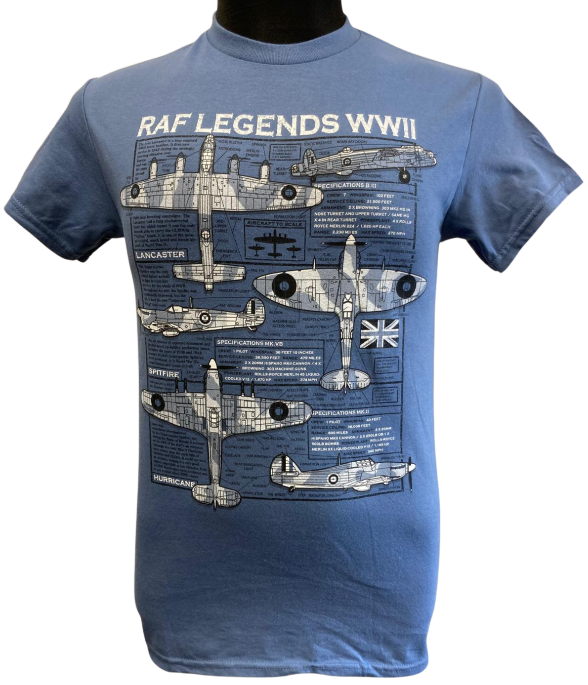 Triple Legends T-Shirt — Lancaster, Spitfire & Hurricane