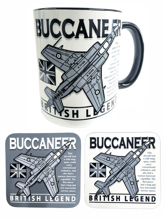 Blackburn Buccaneer RAF Royal Navy South Africa Air Force Fighter Aircraft Mug Coaster