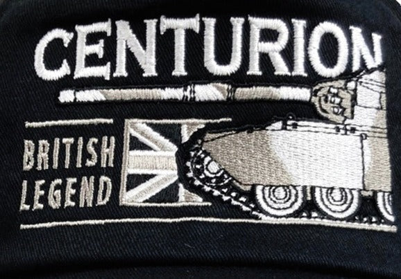 Centurion British Army Main Battle Tank Embroidered Black Green Adjustable Baseball Cap