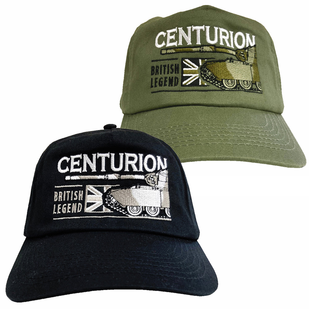 Centurion British Army Main Battle Tank Embroidered Black Green Adjustable Baseball Cap