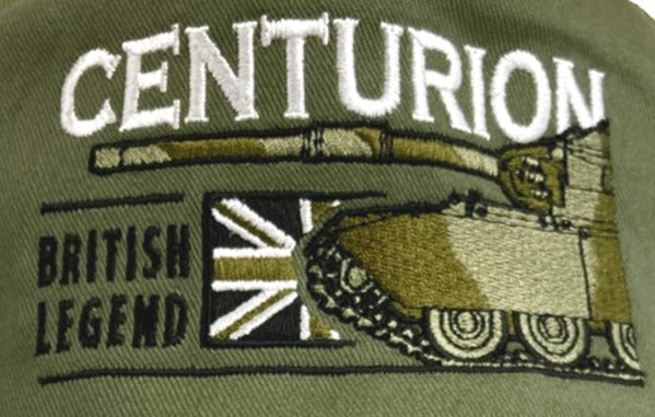 Centurion British Army Main Battle Tank Embroidered Black Green Adjustable Baseball Cap