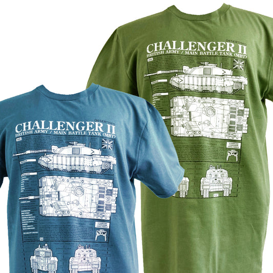 FV4034 Challenger 11 Tank British Army Blueprint Design T Shirt