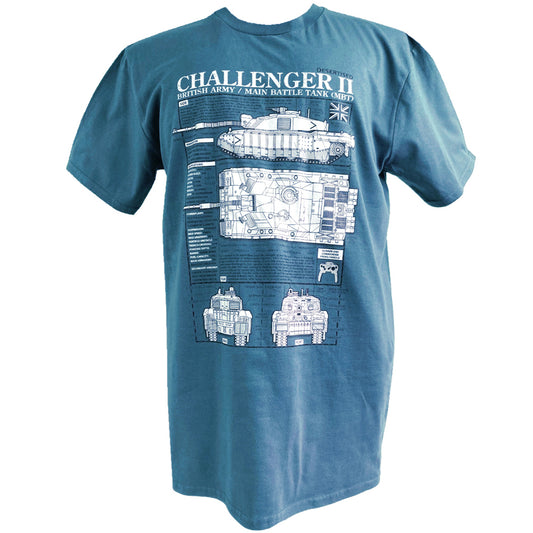 FV4034 Challenger 11 Tank British Army Blueprint Design T Shirt