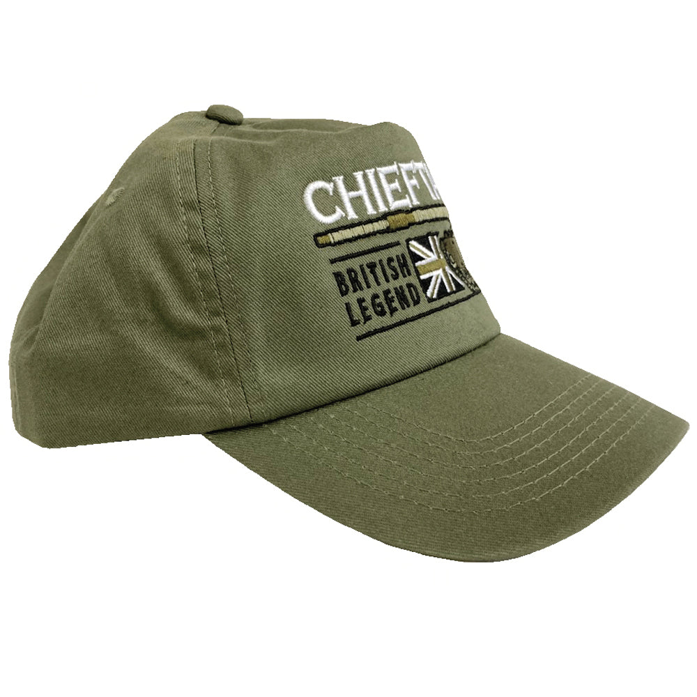 FV4201 Chieftain British Army Main Battle Tank Embroidered Black Green Adjustable Baseball Cap