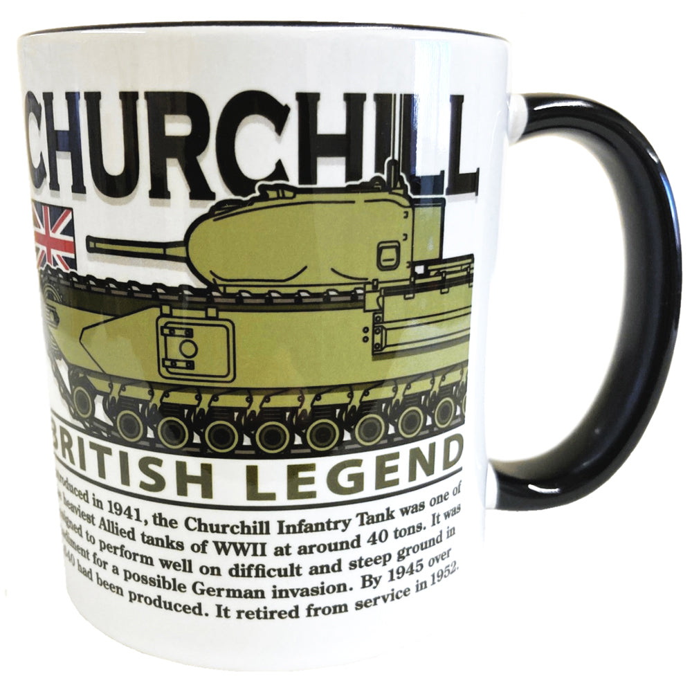 Churchill MK IV WW2 British Infantry Army Tank Mug Coaster Set