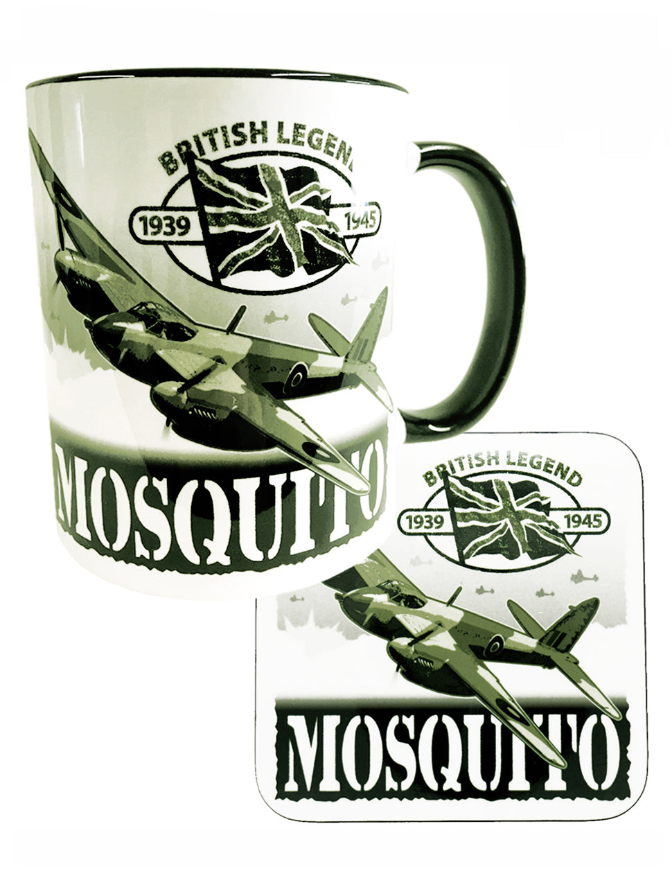 de Havilland DH 98 Mosquito RAF RCAF RAAF USAF WW11 Multirole Fighter Bomber Aircraft Action Mug Coaster