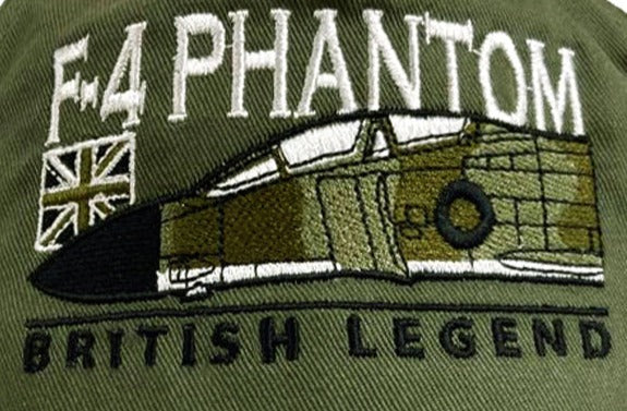 McDonnell Douglas F 4 Phantom II RAF USAF USMC USN Interceptor Fighter Bomber Aircraft Embroidered Black Green Adjustable Baseball Cap