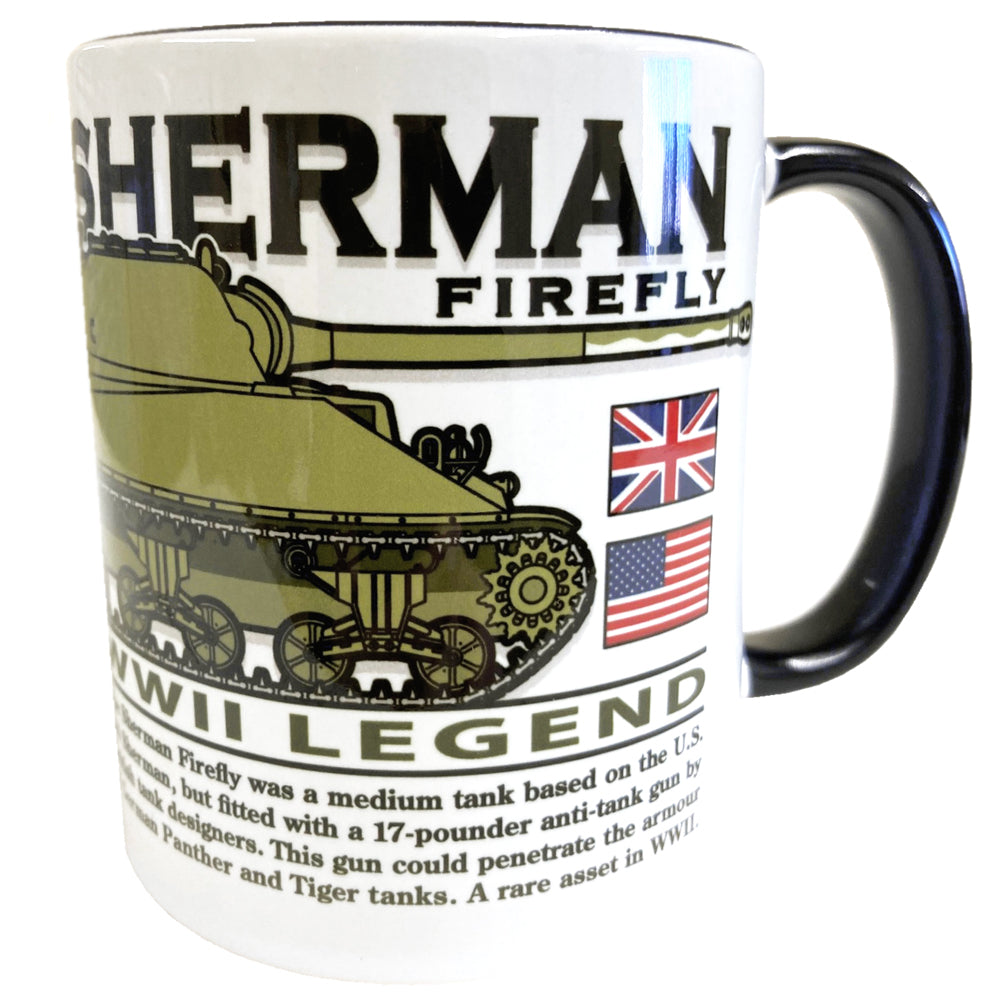 M4 Sherman Firefly Medium WW2 British Army Tank Mug Coaster Set