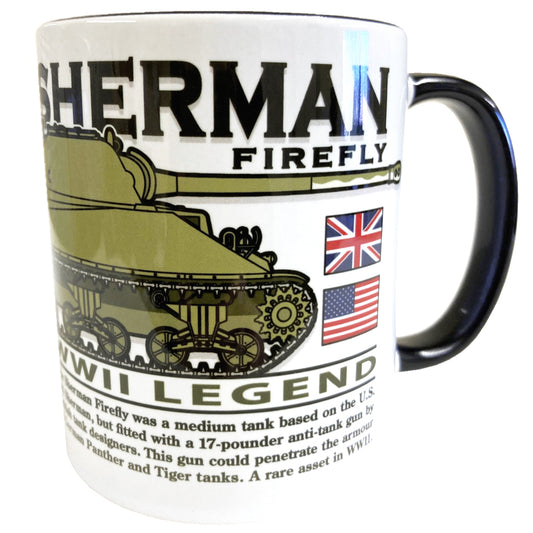 M4 Sherman Firefly Medium WW2 British Army Tank Mug Coaster Set