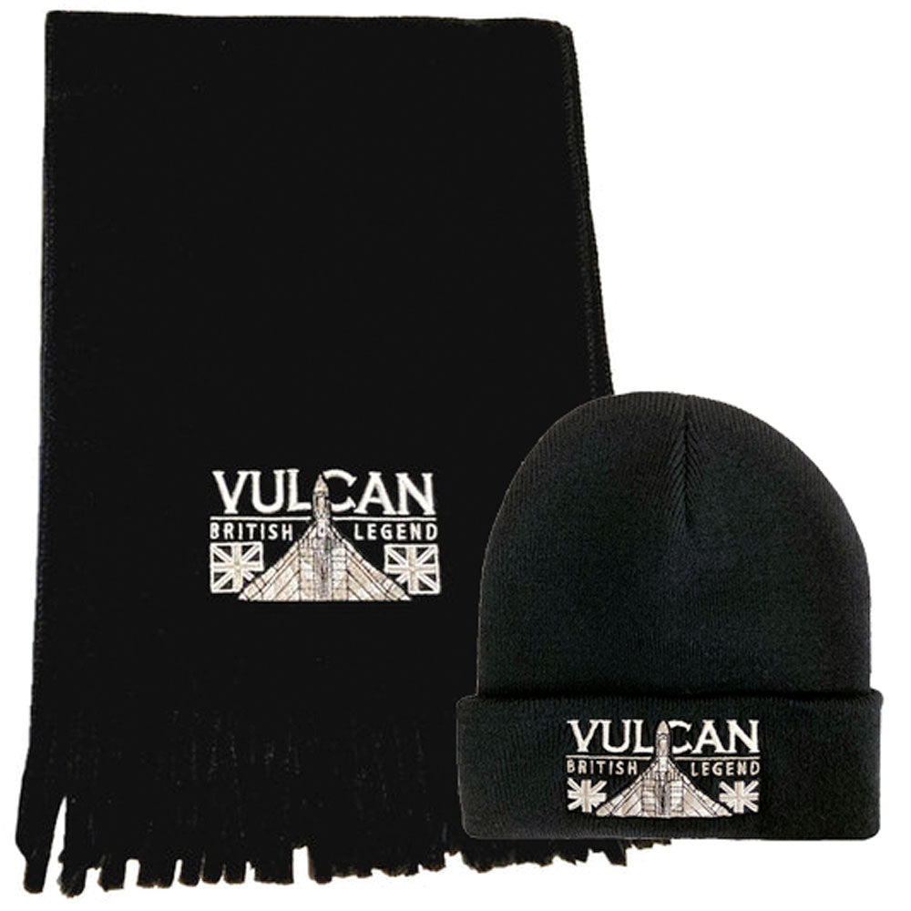 Avro Vulcan RAF Cold War Nuclear Bomber Aircraft Scarf Beanie Bundle