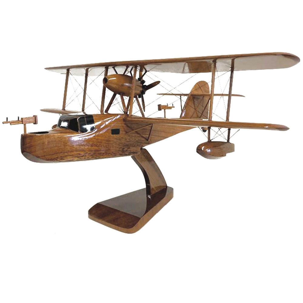 Supermarine Walrus Seagull V Royal Air Force Royal Navy Amphibious Aircraft Wooden Desktop Model
