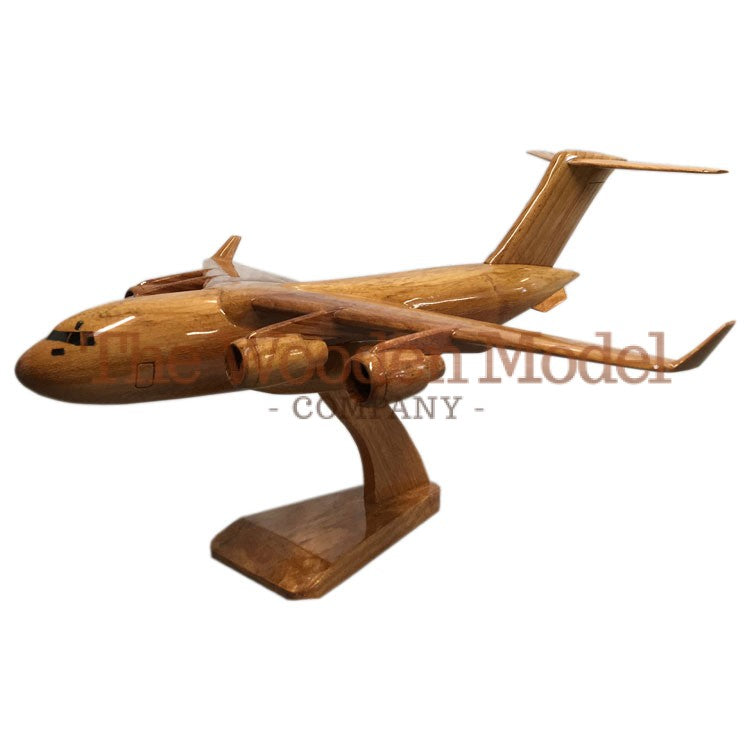 McDonnell Douglas C-17 Globemaster III Royal Air Force USAF Large Military Transport Aircraft Wooden Desktop Model