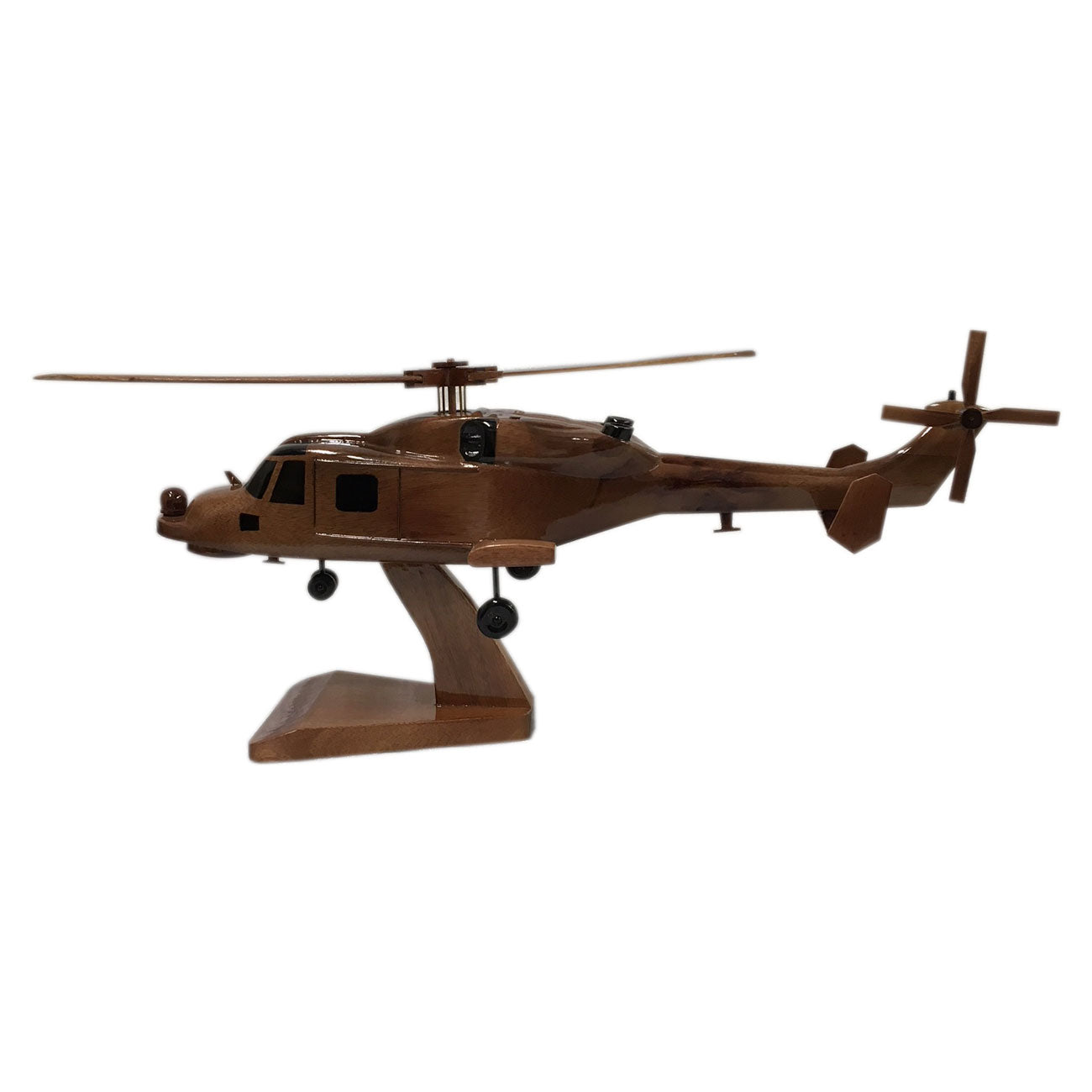 AgustaWestland Leonardo AW159 Wildcat Royal Navy Helicopter Wooden Desktop Model