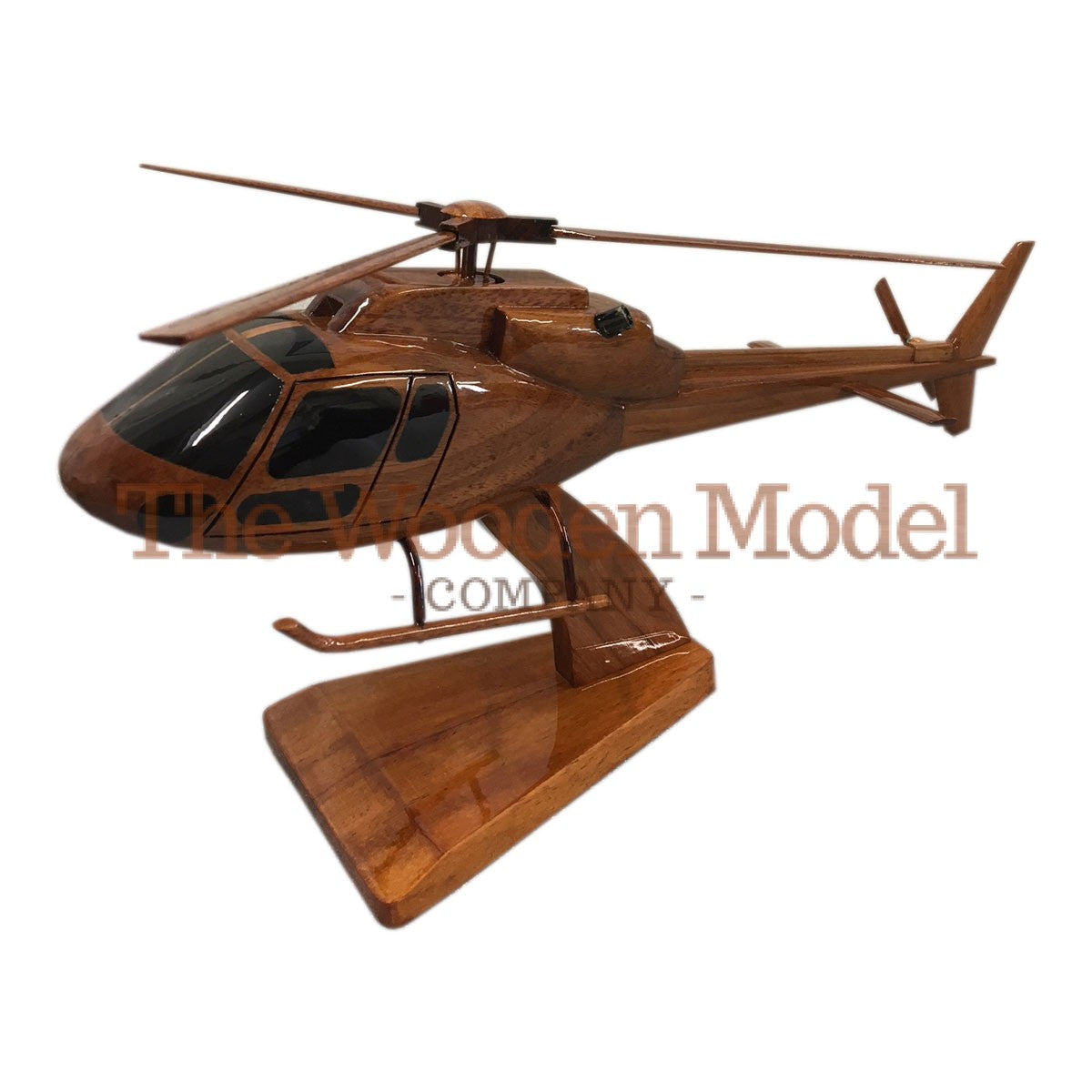 Eurocopter AS355 Airbus Helicopters Twin Squirrel Light Utility Helicopter Wooden Desktop Model