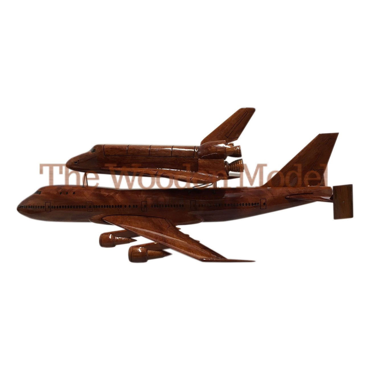 Space Shuttle on Boeing 747 Aircraft Desktop Model.