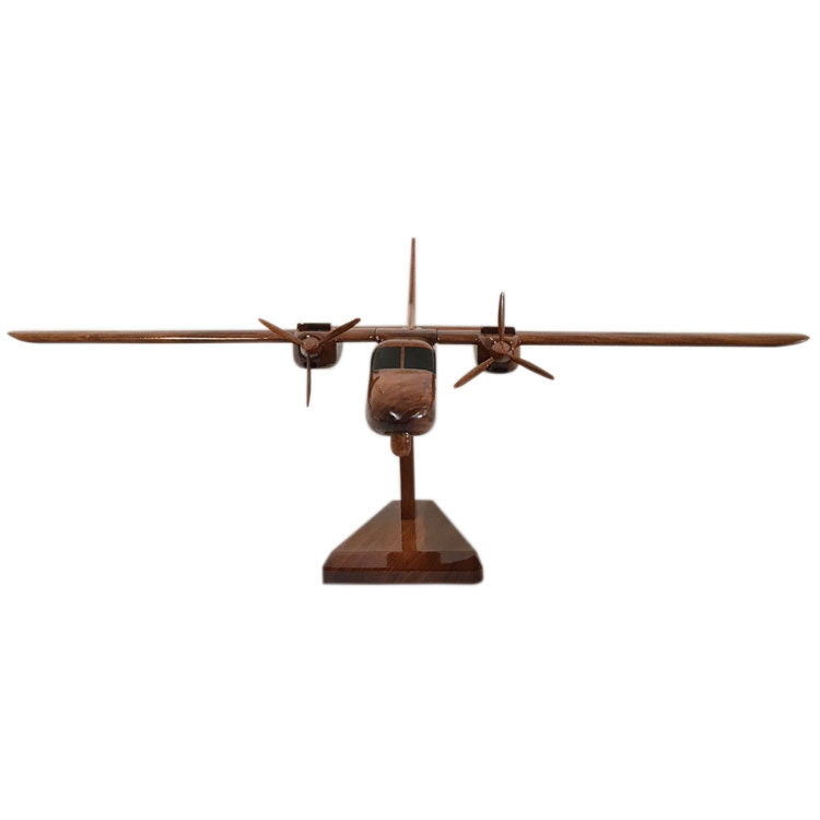 Britten-Norman Defender RAF Transport Aircraft Wooden Desktop Model