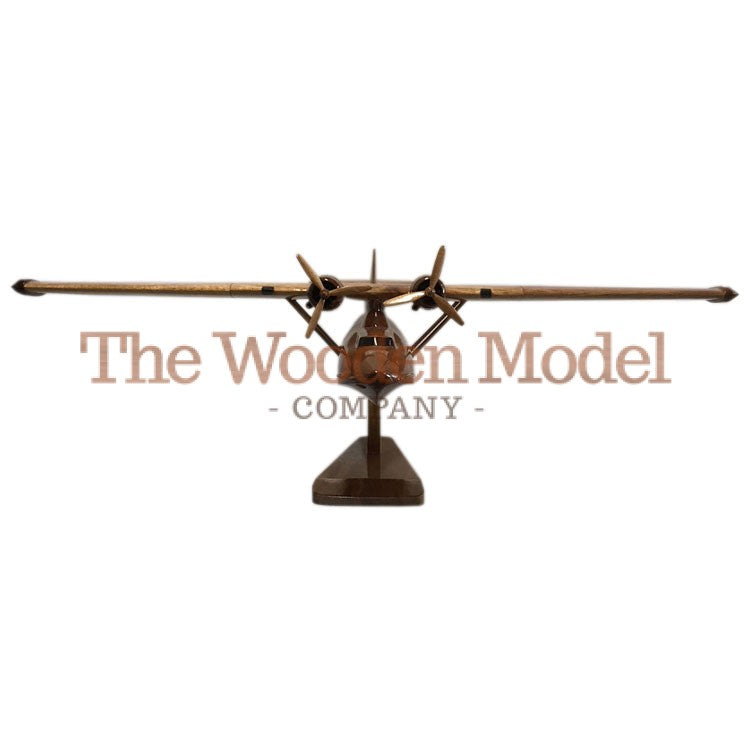 Consolidated PBY Catalina United States Navy USAAF RAF WW2 Maritime Patrol Bomber Flying Boat Amphibious Aircraft Wooden Desktop Model
