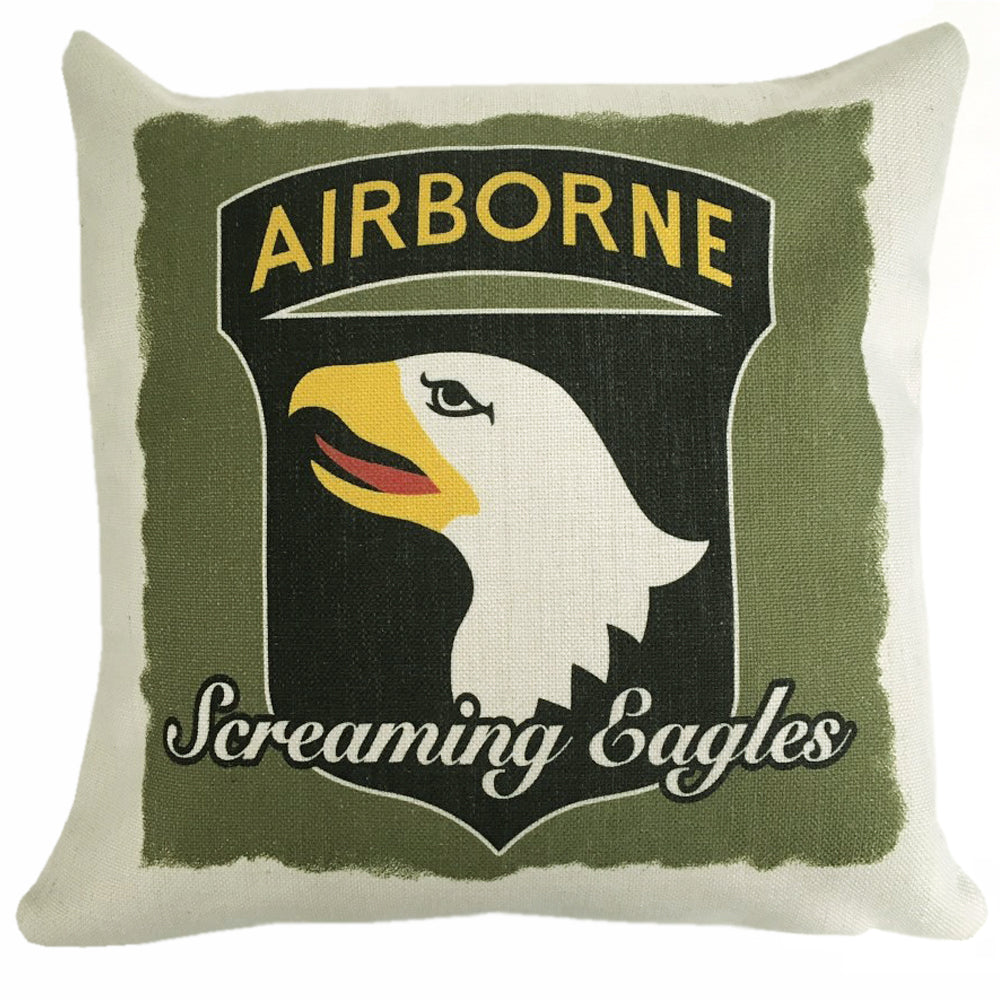 101st Airborne Screaming Eagles WW2 US Army Cushion Inner Included