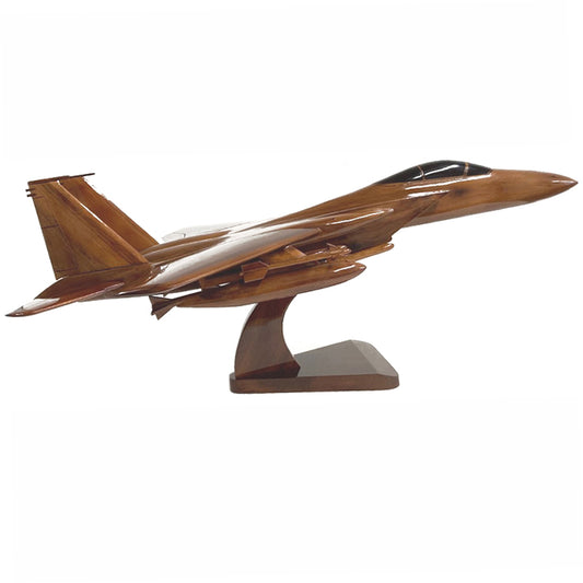 2 Foot McDonnell Douglas F-15 Eagle USAF/Israeli Air Force (IAF/Royal Saudi Air Forces Tactical Fighter Aircraft Wooden Model.