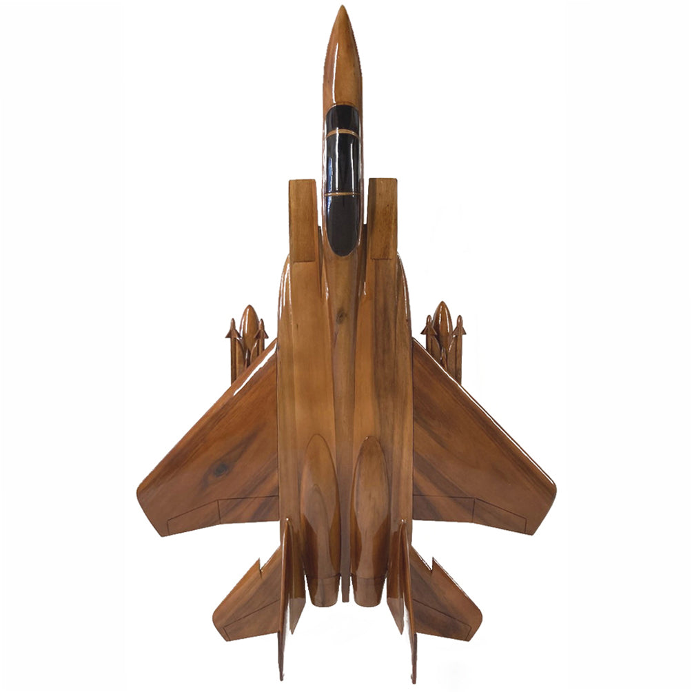 2 Foot McDonnell Douglas F-15 Eagle USAF/Israeli Air Force (IAF/Royal Saudi Air Forces Tactical Fighter Aircraft Wooden Model.