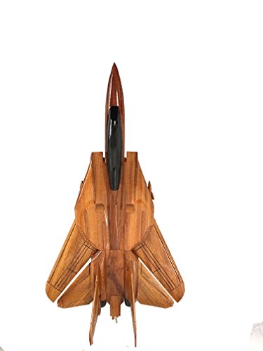 Grumman F-14 Tomcat United States Navy Supersonic Sweep Wing Fighter Aircraft Wooden Executive Desktop Model.