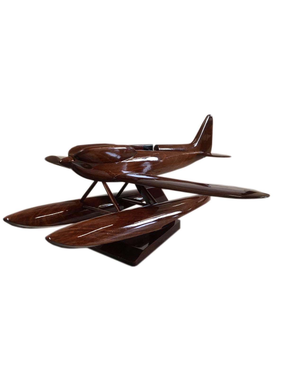 Supermarine S 6B Racing Seaplane British Aircraft Wooden Desktop Model