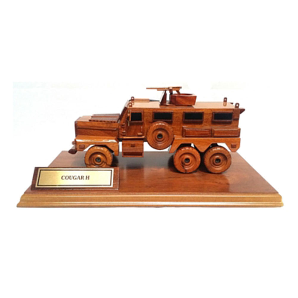 Cougar H on the Wooden Plinth