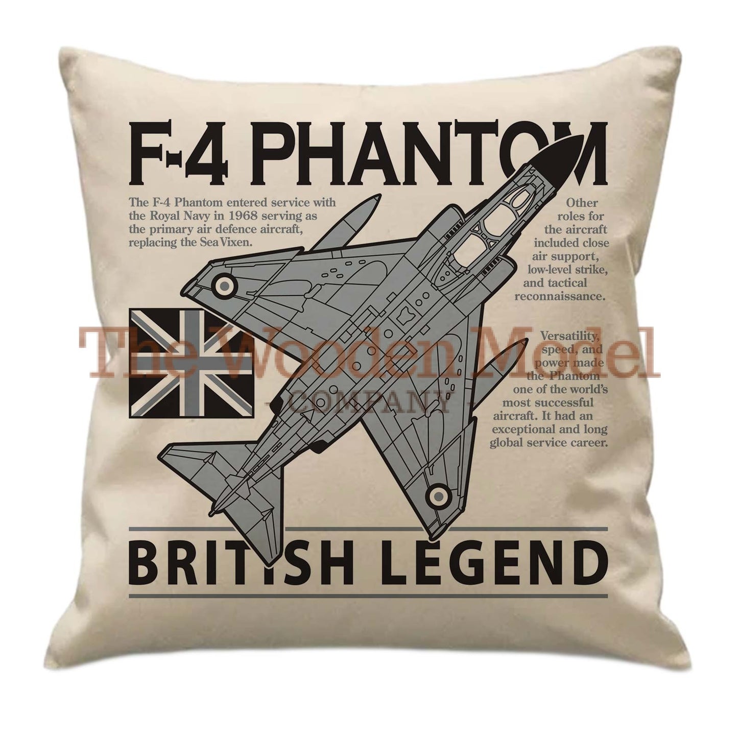 McDonnell Douglas F 4 Phantom II Royal Navy USAF USMC USN Interceptor Fighter Bomber Aircraft Grey Cushion Inner Included