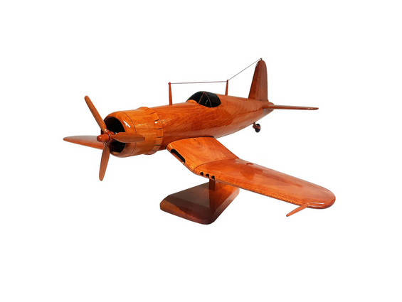 Vought F4U Corsair US Navy US Marine Corps Royal Navy RNZAF WWll Korean War Fighter Aircraft Wooden Desktop Model