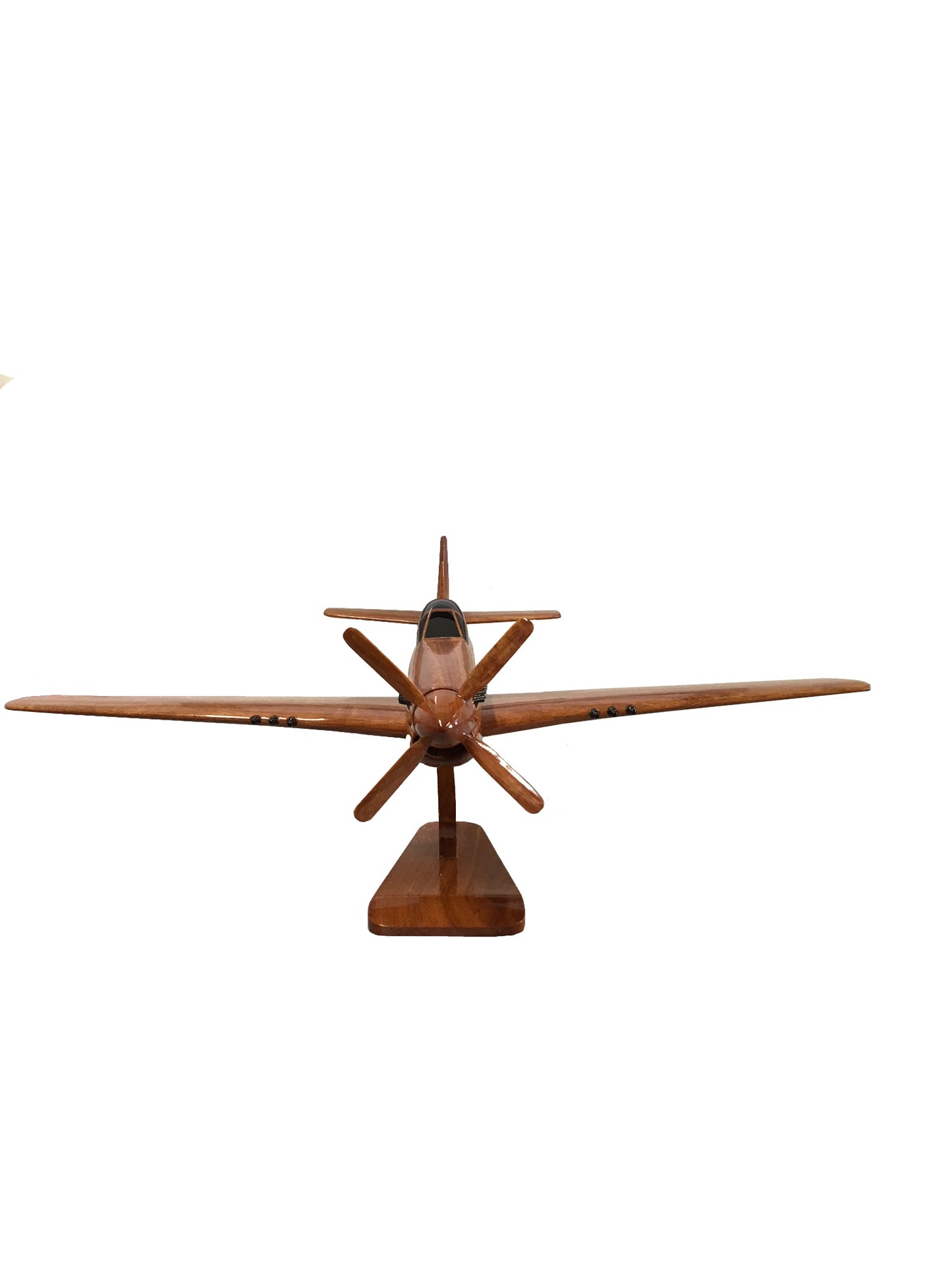North American Aviation P-51 Mustang USAA RAF RNZAF RCAF WW2 Fighter-Bomber Aircraft Executive Wooden Desktop Model