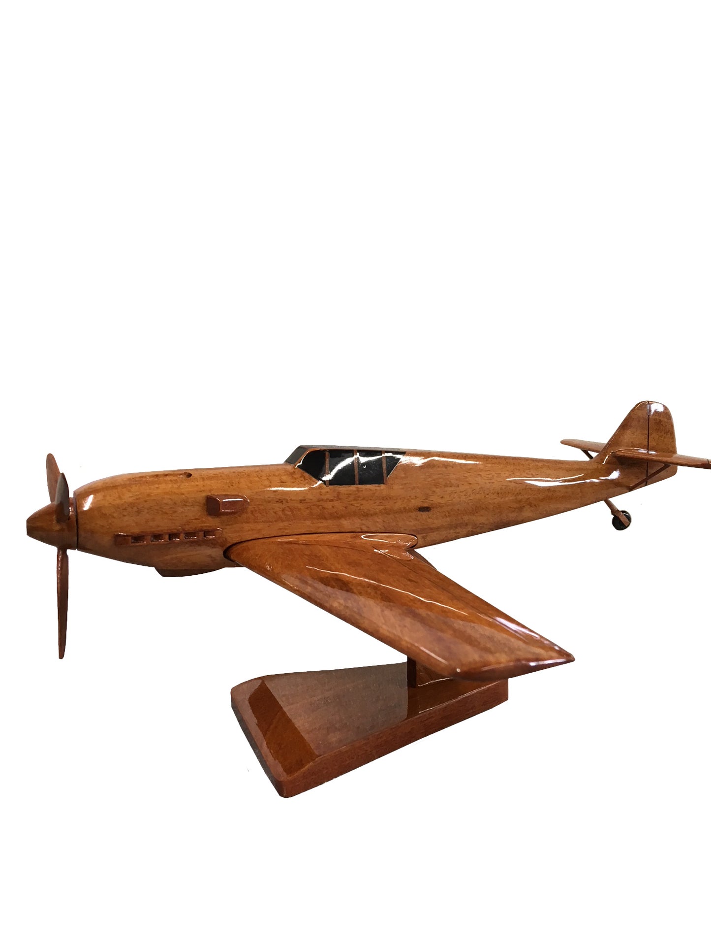 German Messerschmitt Bf 109 WWll Fighter Aircraft Wooden Desktop Model