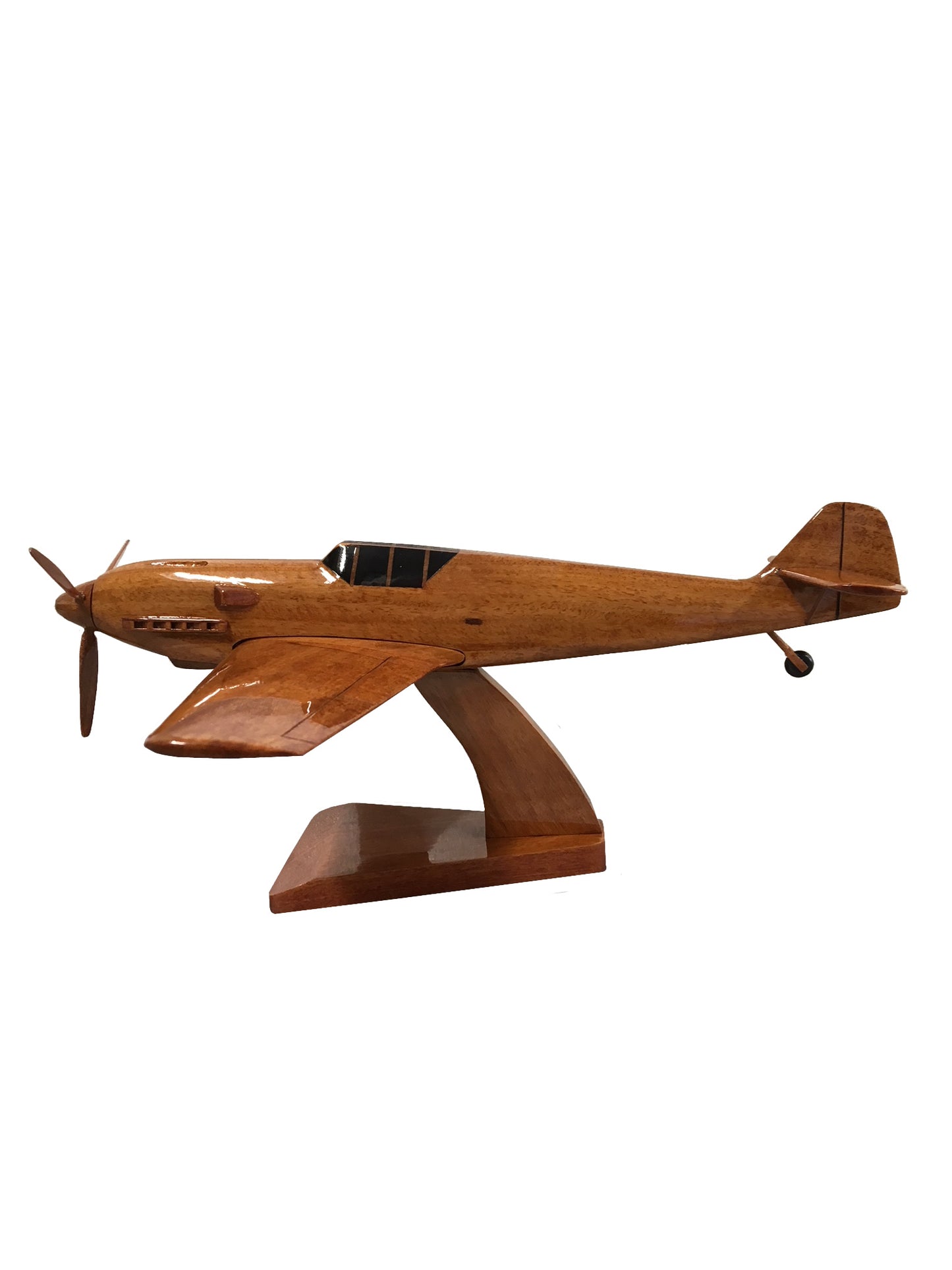 German Messerschmitt Bf 109 WWll Fighter Aircraft Wooden Desktop Model