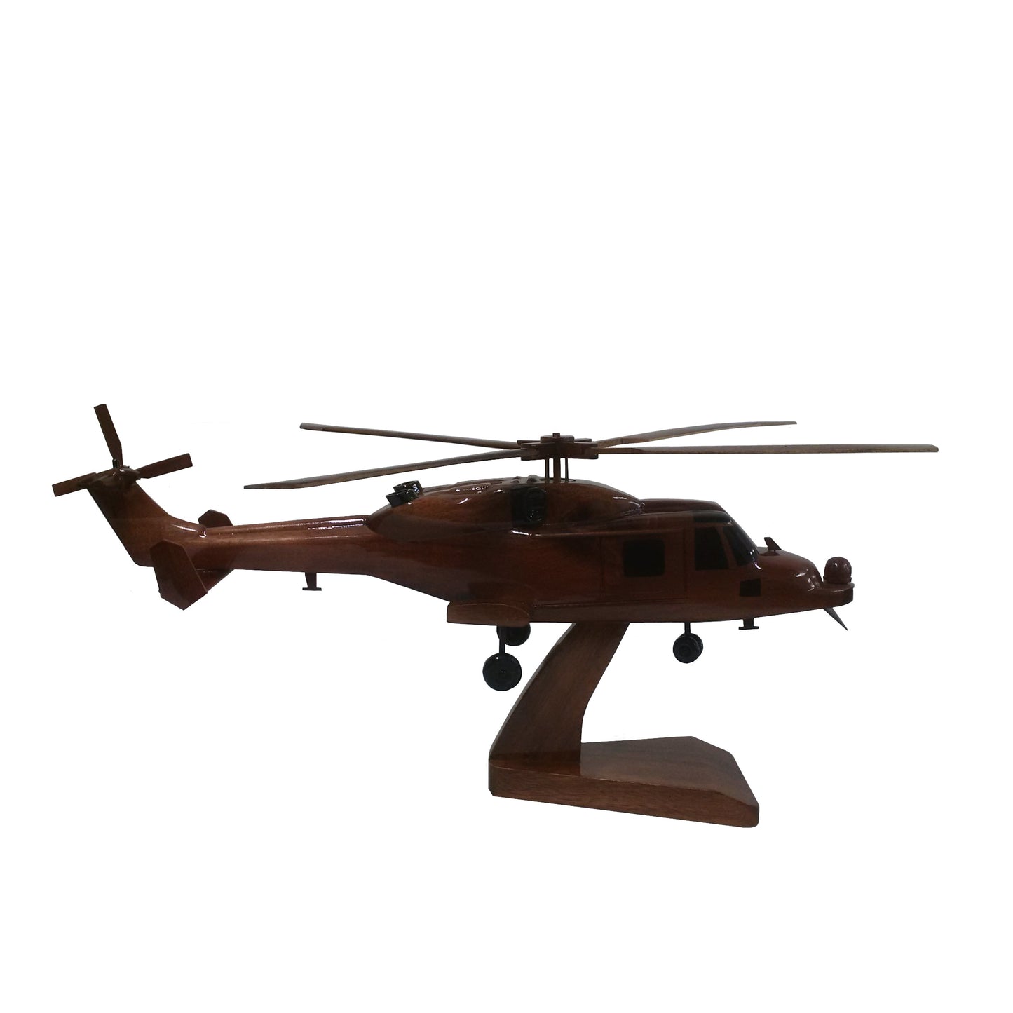 AgustaWestland Leonardo AW159 Wildcat British Army Helicopter Wooden Desktop Model