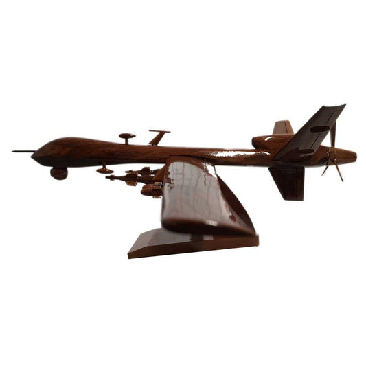 General Atomics MQ-9 Reaper US Air Force RAF Drone Aircraft Military Wooden Desktop Model