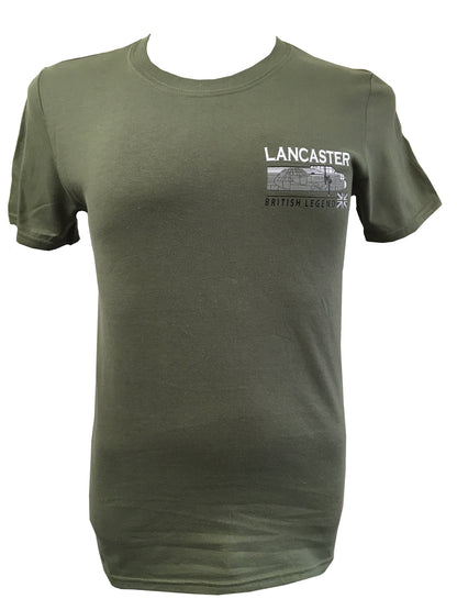 Avro Lancaster RAF RCAF RAAF WW11 Heavy Bomber Military Aircraft Black Blue Green Military Classic T Shirt
