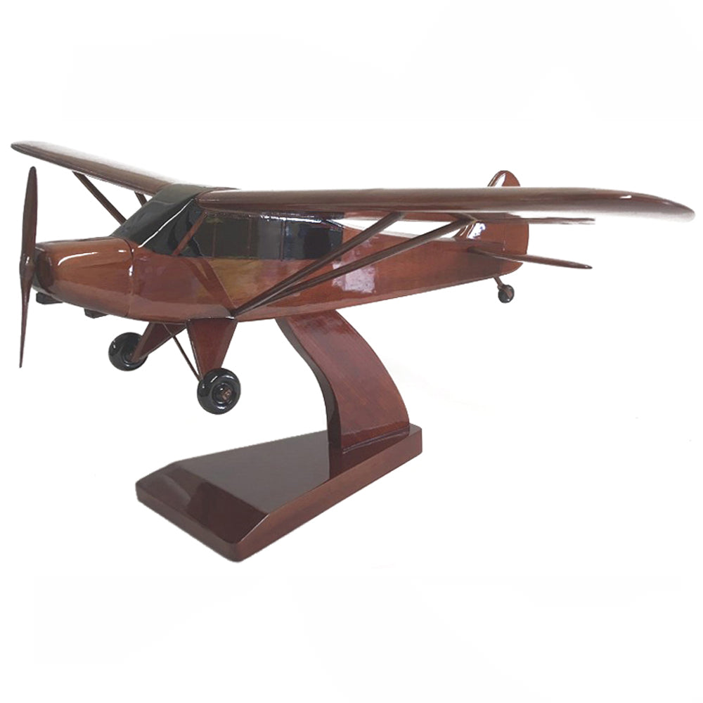 Piper J-3 Cub Light Civilian Aircraft Wooden Desktop Model.