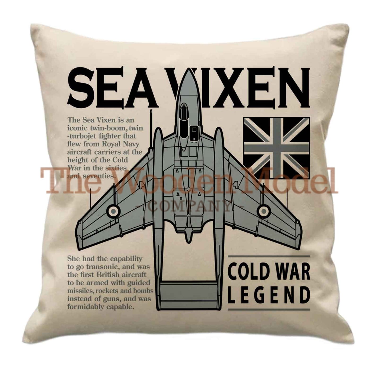 de Havilland DH 110 Sea Vixen Royal Navy Carrier Based Fighter Aircraft Cushion Inner Included