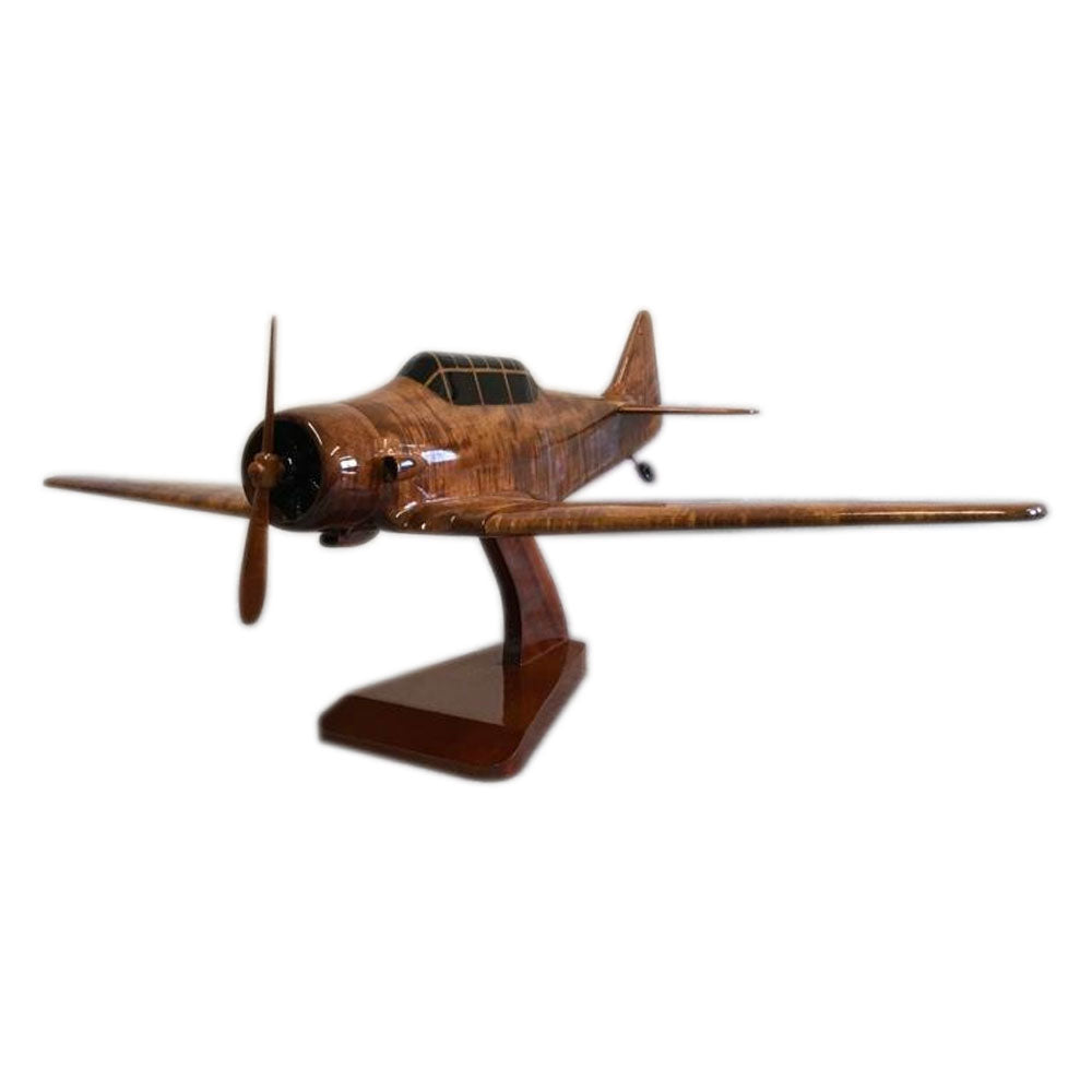 North American Aviation T-6 Texan USAF US Navy RAF RCAF Military Trainer Aircraft Wooden Desktop Model
