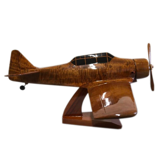 North American Aviation T-6 Texan USAF US Navy RAF RCAF Military Trainer Aircraft Wooden Desktop Model