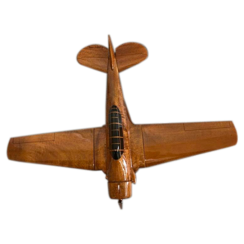 North American Aviation T-6 Texan USAF US Navy RAF RCAF Military Trainer Aircraft Wooden Desktop Model