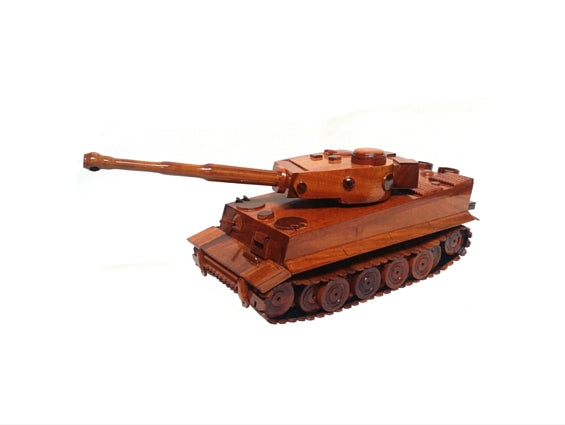 German Panzerkampfwagen Tiger 1 WW2 Tank On A Wooden Plinth.