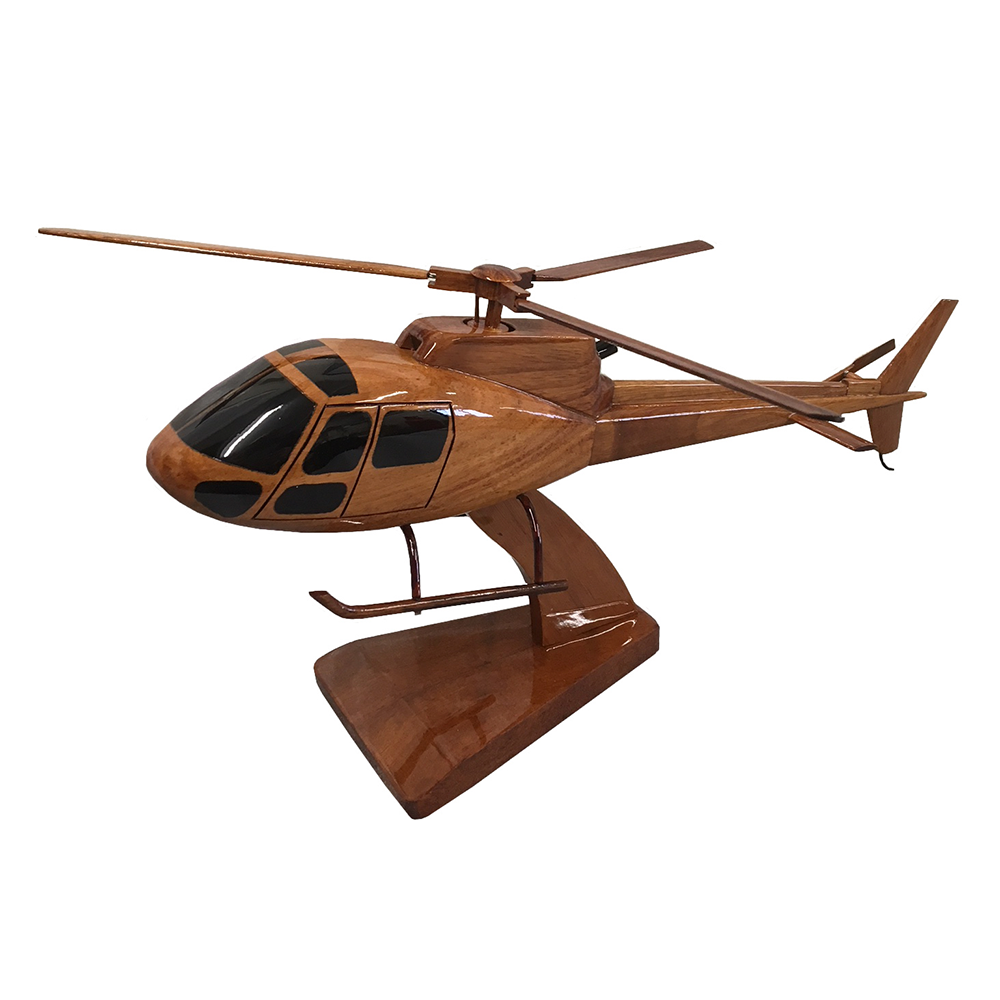 Eurocopter AS350 Écureuil Squirrel Now Airbus Helicopters H125 Light Utility Helicopter Wooden Desktop Model