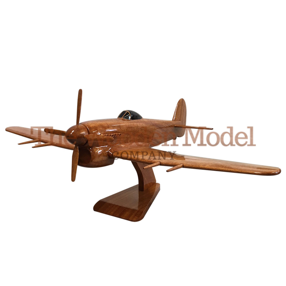 Hawker Typhoon Tiffy RAF RCAF RNZAF World War 11 Fighter Bomber Aircraft Wooden Desktop Model